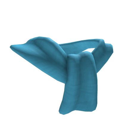 Light Blue Folded Over Scarf