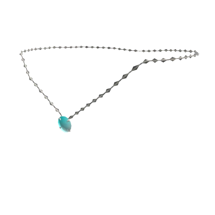 Color Changing Necklace Silver - Blue to Pink