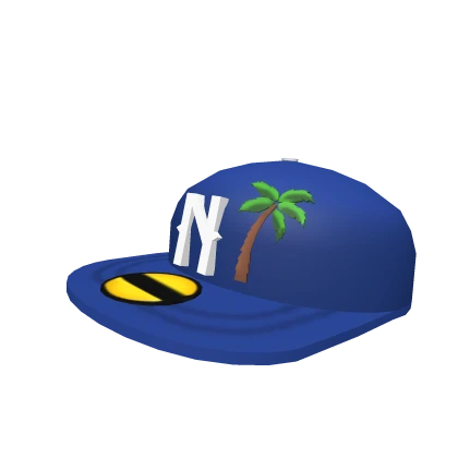 Fresh Blue Fitted Cap (Palm Tree)