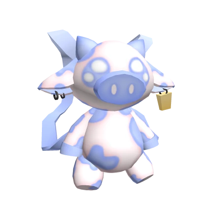 Blue Kawaii Cow Backpack 3.0