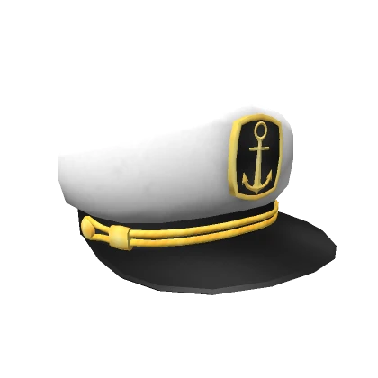 White Sailor Captain Hat