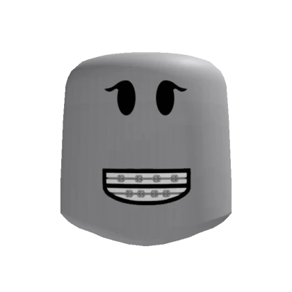 Narrow Silver Brace Girl Face (RECOLORABLE)