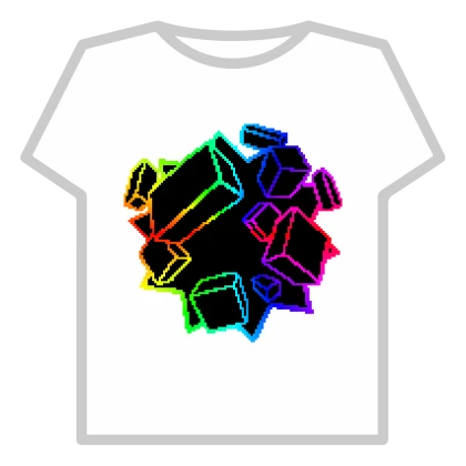 Cartoony Rainbow Outlined Bloxxer (Black)