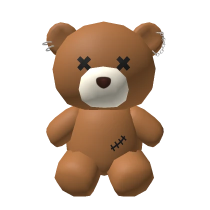 Punk Back Teddy Bear Brown