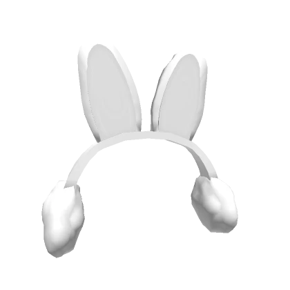 White Fluffy Bunny Earmuffs