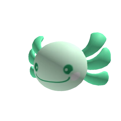 Green Axolotl Head