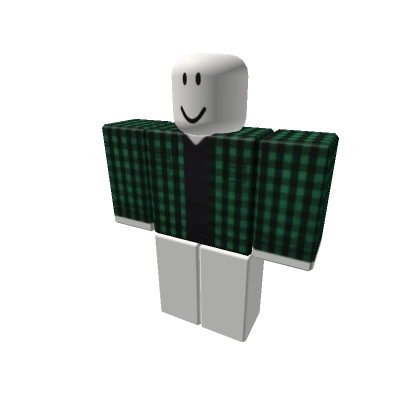 Green Plaid Jacket w Black Sweater