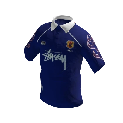 Stussy blue special thrifted jersey shirt