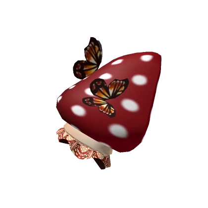 Butterfly Mushroom Cottagecore Ruffled Sleeve R