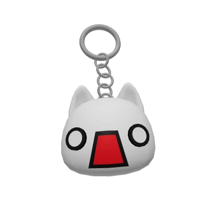 silly cat plush keychain ^0^