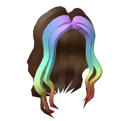 Brunette & Rainbow Wavy Hair