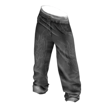 y2k swag alternative jeans in greyish black