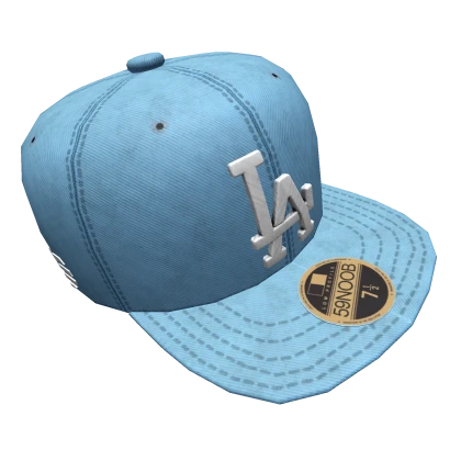 Sideways Light Blue LA Baseball Cap