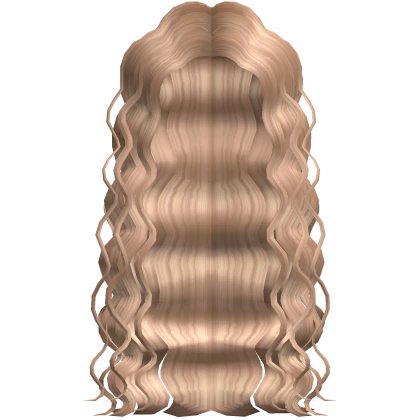 Long Wavy Soft Curly Hair in Blonde