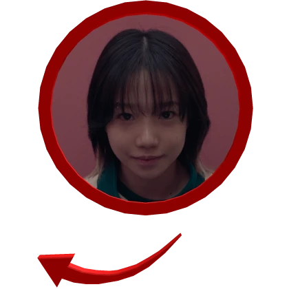 Kim Jun-hee squid games player 222 red circle
