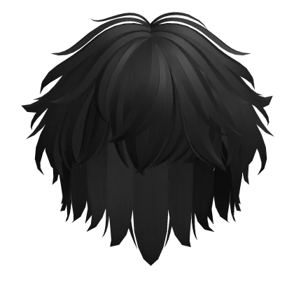 Emo Short Messy Boy Hair in Black