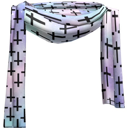 2014 pastel goth cross scarf