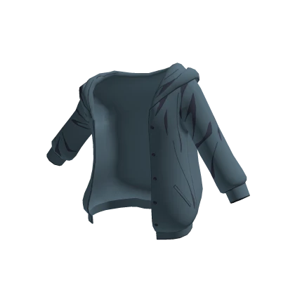 Chainsaw man power blue off shoulder hoodie