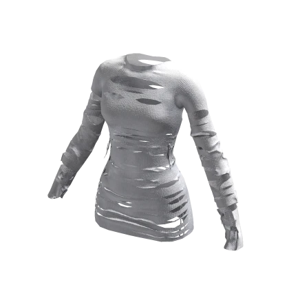 ʚ♡ɞ Ripped Grunge White Emo Dress