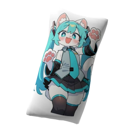 Furry Hatsune Miku Pillow on Back