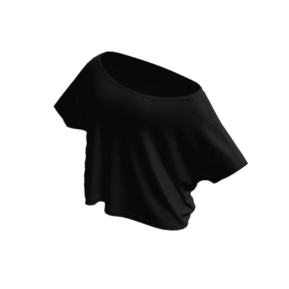 ♡ Black Comfy Off-Shoulders Baggy Shirt