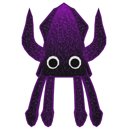 👾 Large Purple Neon Cyber Squid