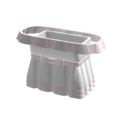 ♡ ꒰ off shoulder white & pink doll ruffled dress ꒱