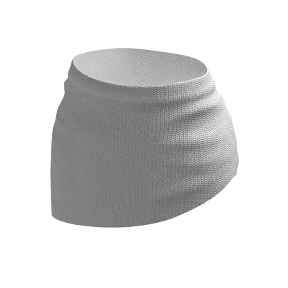 Y2K White Side Split Skirt