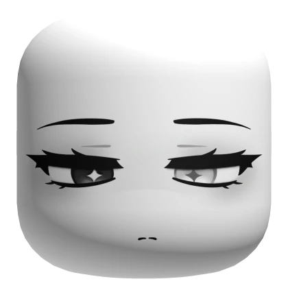 Cute Pretty Monochrome Face With Bicolored Eyes