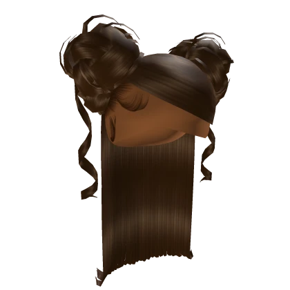[SxZ] Sleek Half-Up Double Buns [Brown]