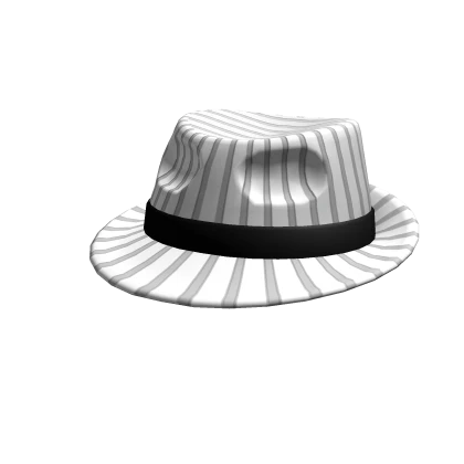 White Pinstripe Fedora