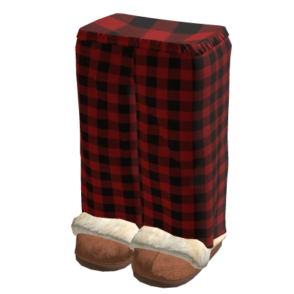 Christmas Pants Fluffy Slippers