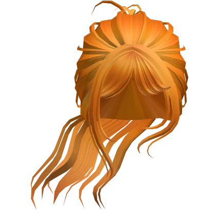 Cute Messy Windy Ponytail In Orange
