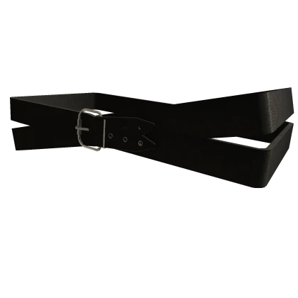 double simple black leather vkei belt 1.0