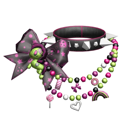 Zombie Tokidoki Unicorn Pearly Charm Necklace 