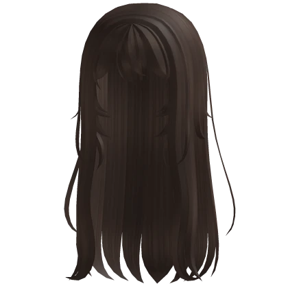 ♡ cutecore long hair w/o hairclips dark brown