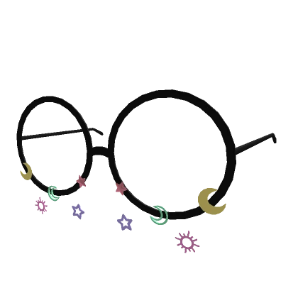 Star Moon Stickers Glasses