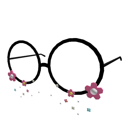 Flower Stickers Glasses