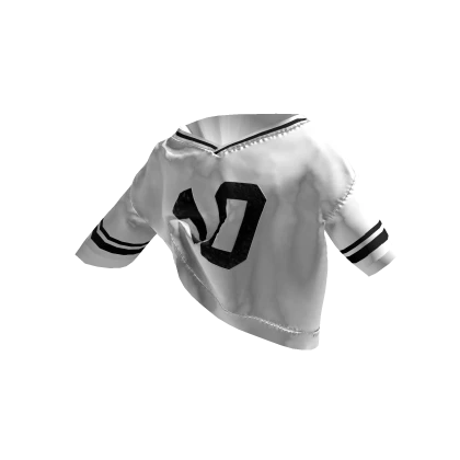 Tucked Baddie Off-Shoulder Oversized Jersey White