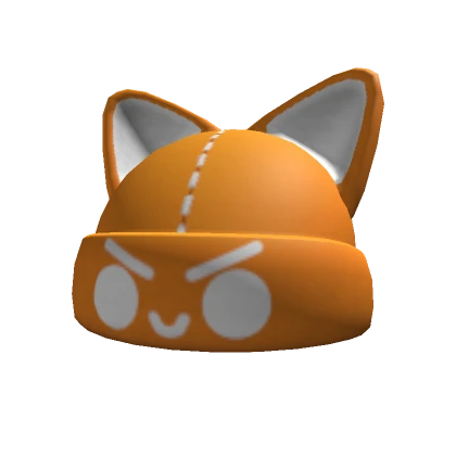 Evil Neko Beanie (Orange)