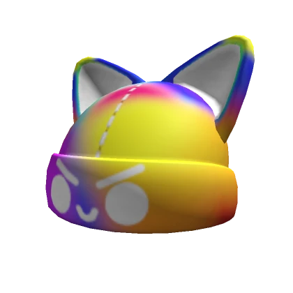 Evil Neko Beanie (Rainbow)