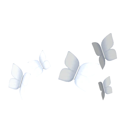 White Butterflies on Face