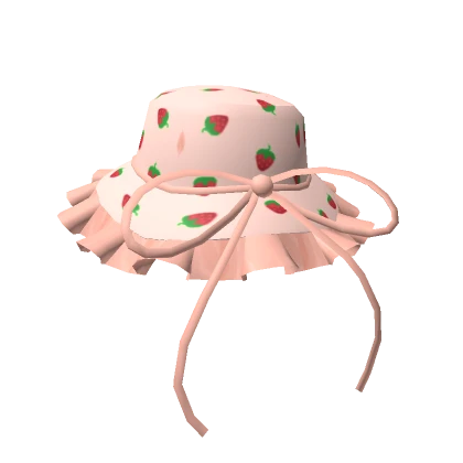 Strawberry Ruffled Hat