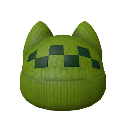 Green Kitty Beanie