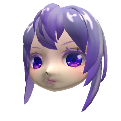 Short Purple Anime Mask