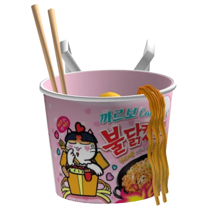 Matching Korean Buldak Pink Ramen Backpack 3.0