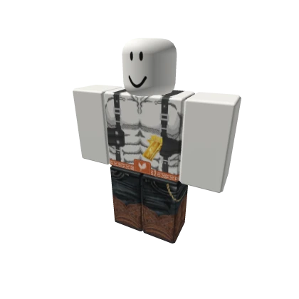 Cowboy Boots Mexico Denim Pants Muscles Gold Gun