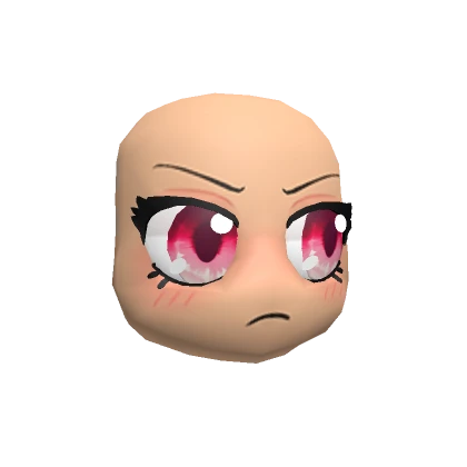 Tsun Anime Head (Pink Eyes)