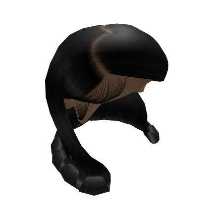 Heart Side Swoop Curly Hair [Black]