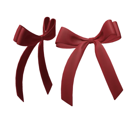 Double Bows Red Dainty Hair Clips Cute Adorable